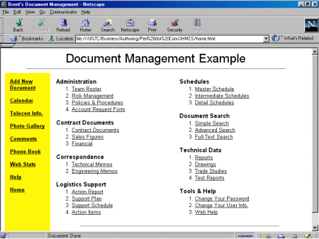 Perl Document Management System Screen Shot