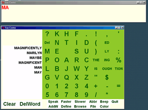 Screenshot of Word Prediction Software