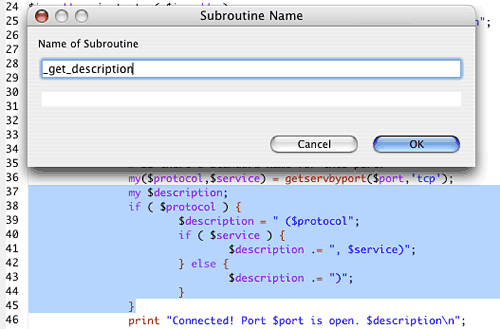 code before Extract Subroutine refactoring